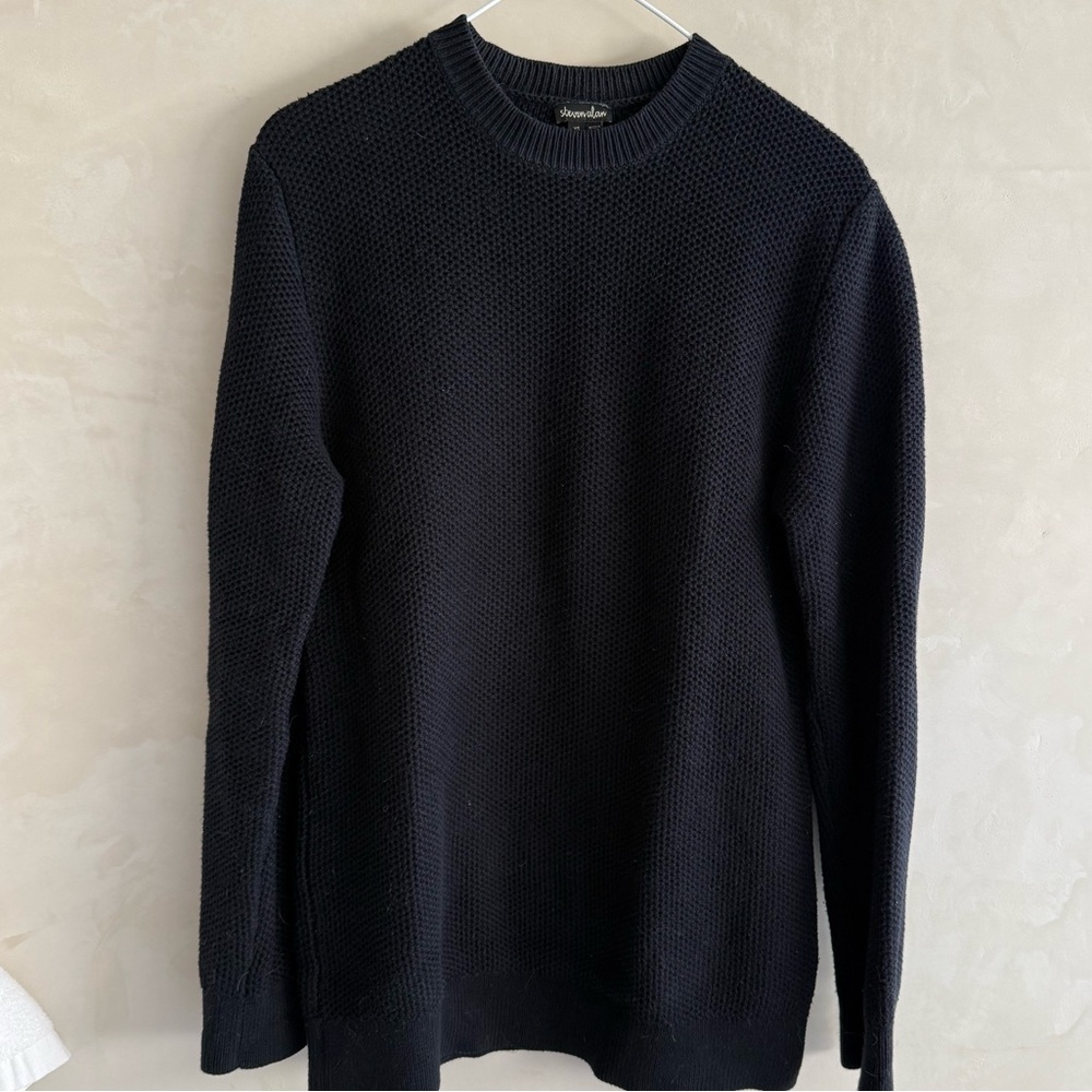 Steven Alan heavy knit 100% cotton navy sweater